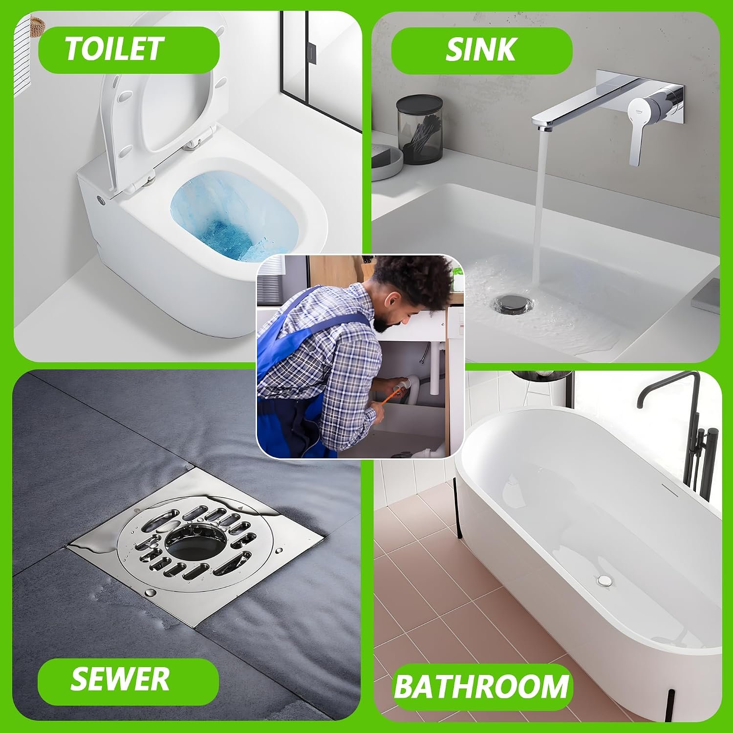 Drain Snake, Drain Clog Remover,Hair snake Tool Opener, sink snake for Sewer Kitchen Sink Bathroom Tub Toilet Clogged Drains Relief Cleaning Tool(1pc 25 Inch +1pc 20inch) - Image 7