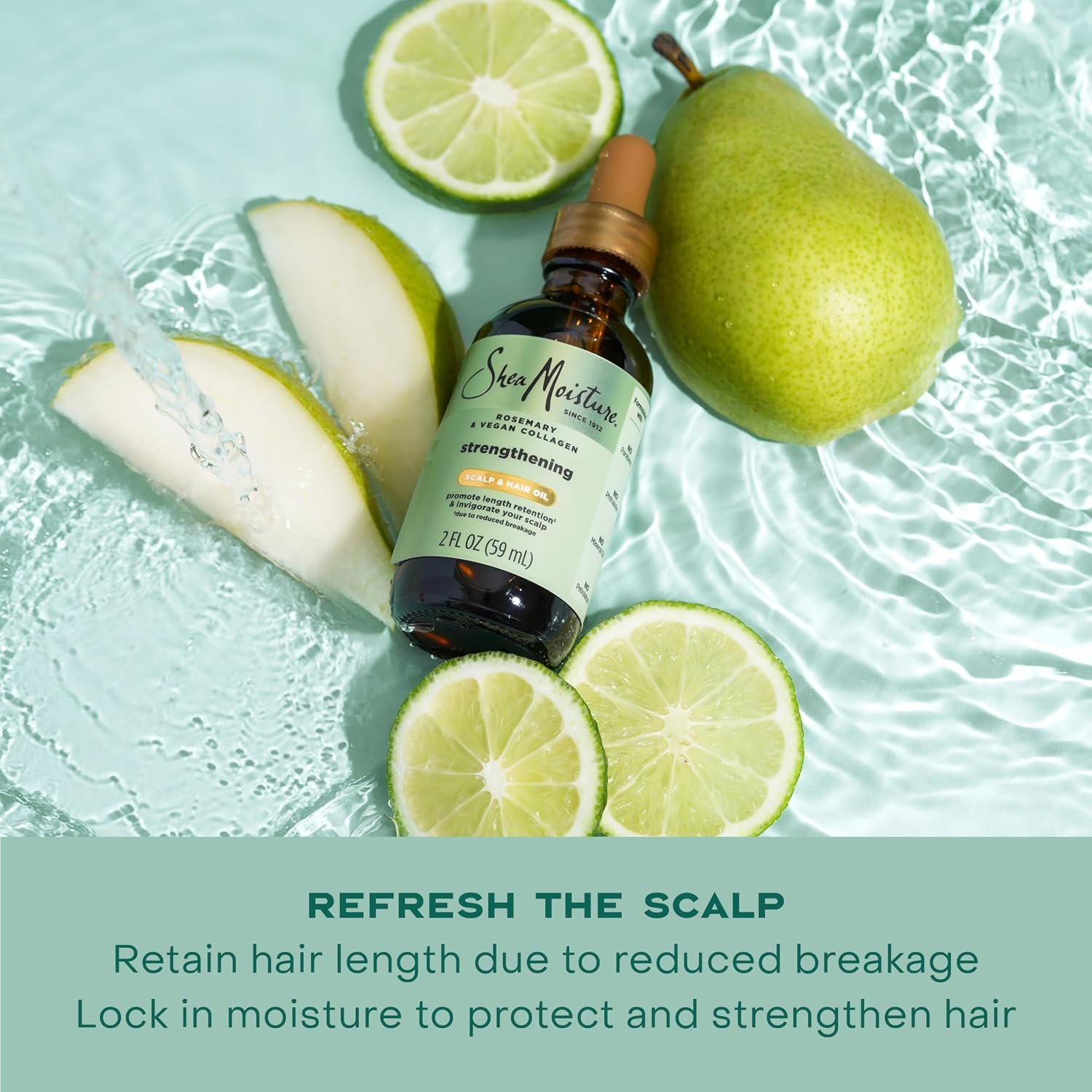 Shea Moisture Strengthening Scalp & Hair Oil Rosemary & Vegan Collagen To Protect The Scalp And Strengthen Hair With ScalpBoost Technology For A Cooling Sensation With ScalpBoost Technology 2 Fl Oz - Image 3