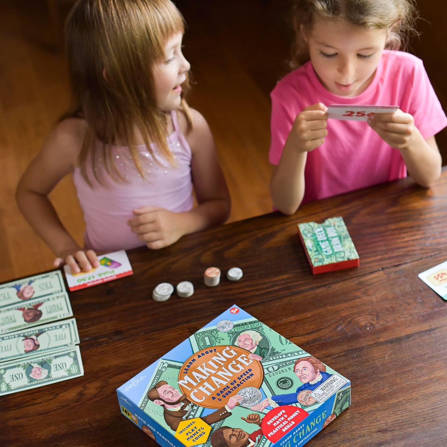 eeBoo: Making Change Game, 50 Item Cards with Play Money, Develop Math and Practical Money Skills, Perfect for Ages 5 and up - Image 5