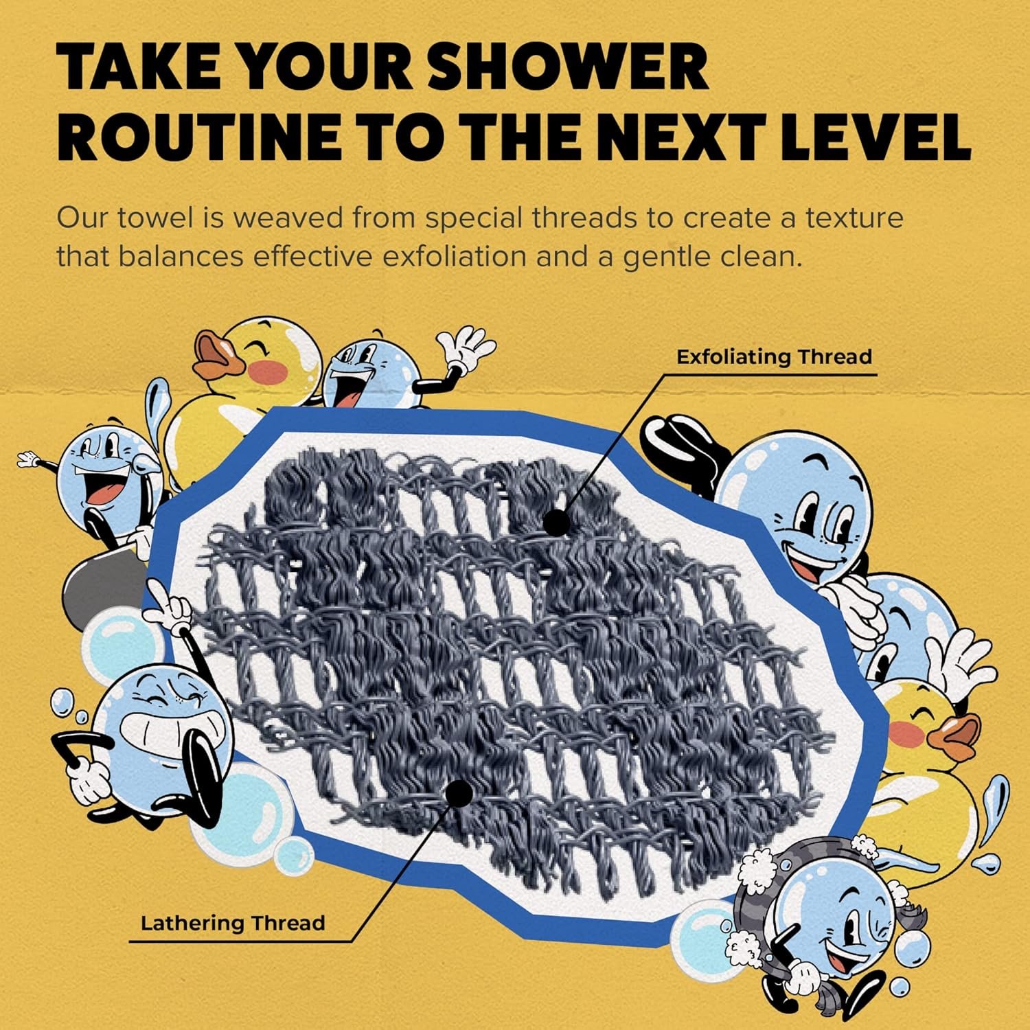 GOSHI Exfoliating Shower Towel - Long Body Scrubber for Back Acne, KP & Smooth Skin - Durable Rip-Resistant Weave, Quick-Dry Nylon Washcloth - Ethically Crafted in Gunma, Japan - Grey - Image 5