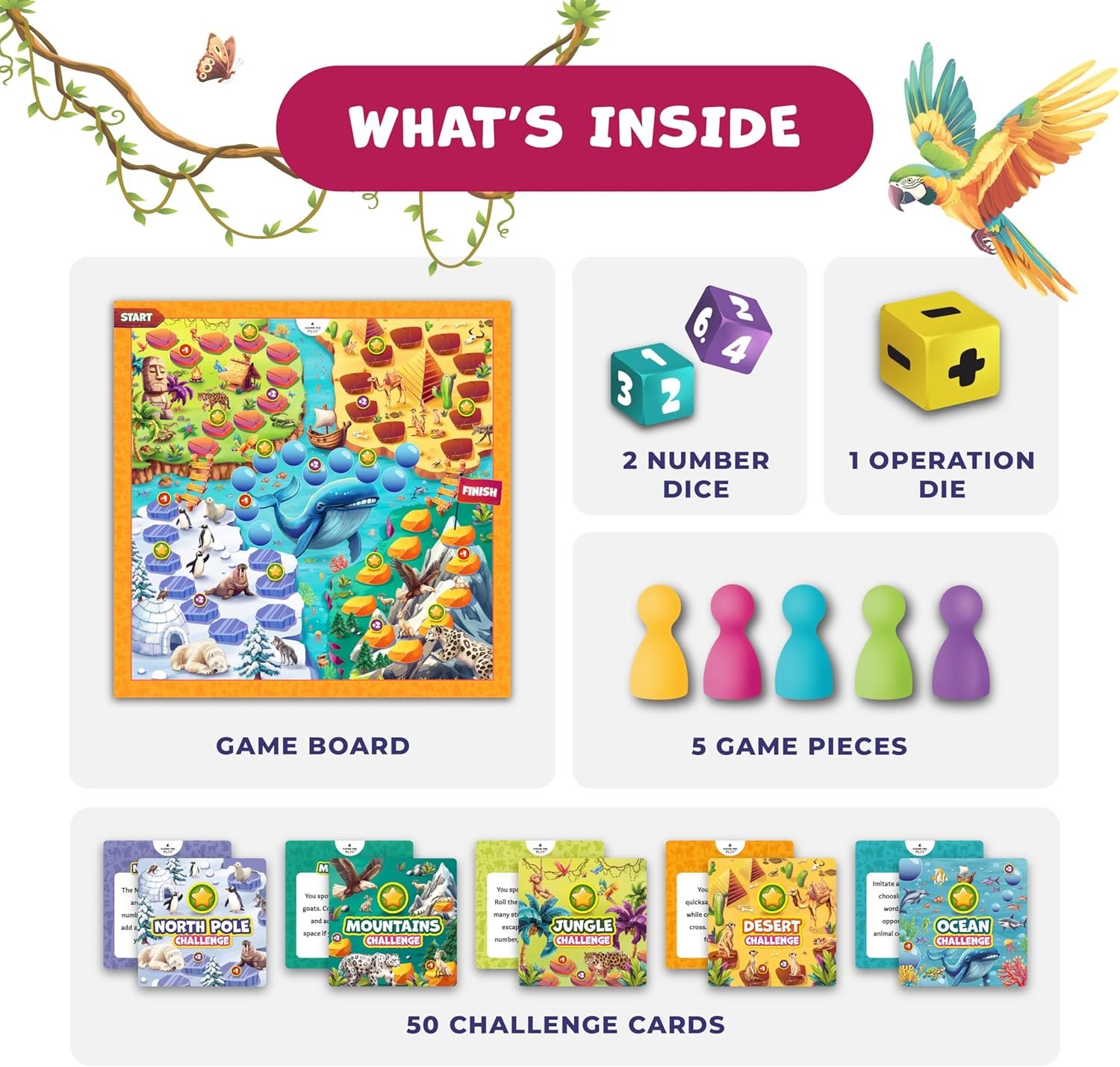 Clever Fox Play Number Hunter Math Board Game – Addition & Subtraction Math Game for Kids 5-7 Year Old – Fun Educational STEM Toy for 5+ Year Old, Kindergarten, 1st-3rd Grade, Homeschool & Family - Image 5