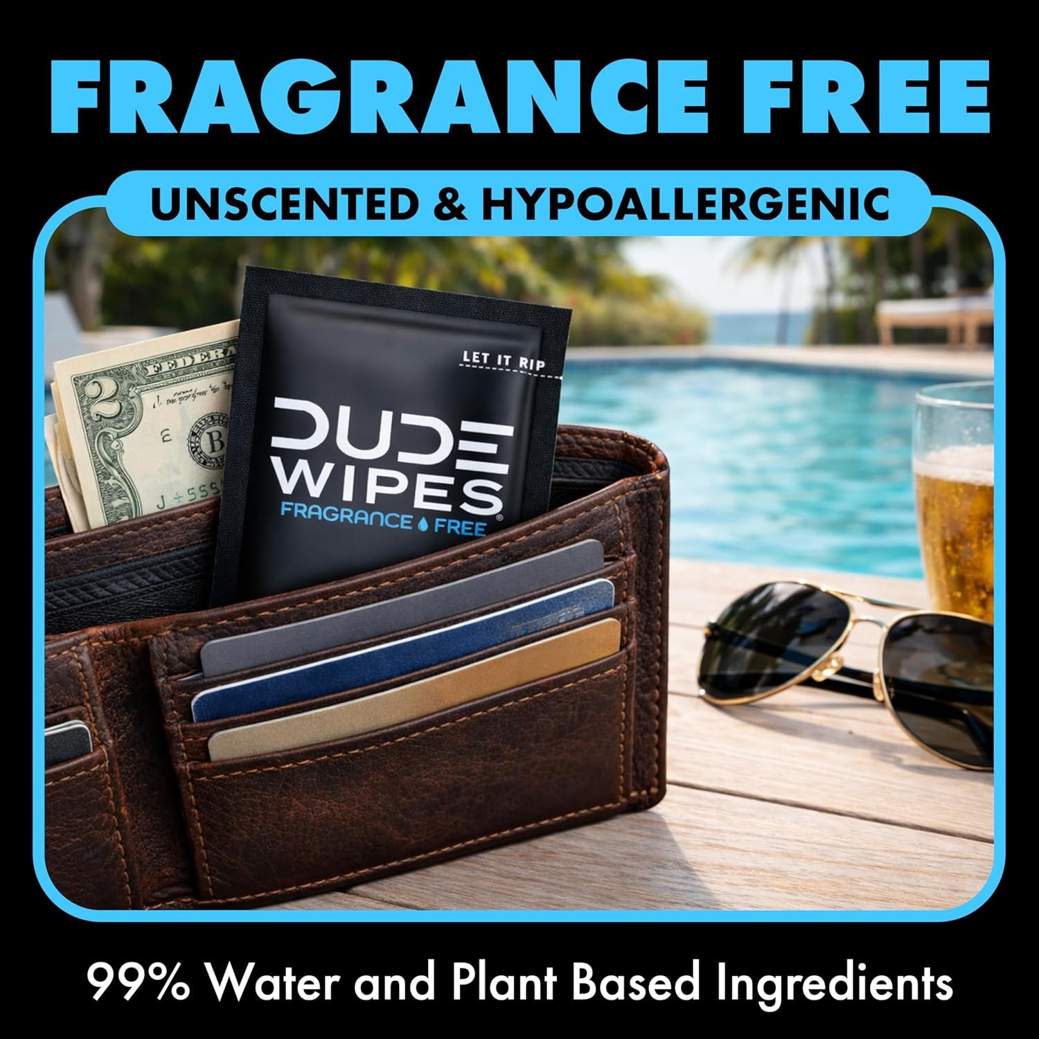 DUDE Wipes On-The-Go Unscented Travel Wipes - 30 Count (Individually Wrapped) - Extra-Large Adult Flushable Wipes for Sensitive Skin - Infused with Vitamin E and Aloe - Septic and Sewer Safe - Image 4