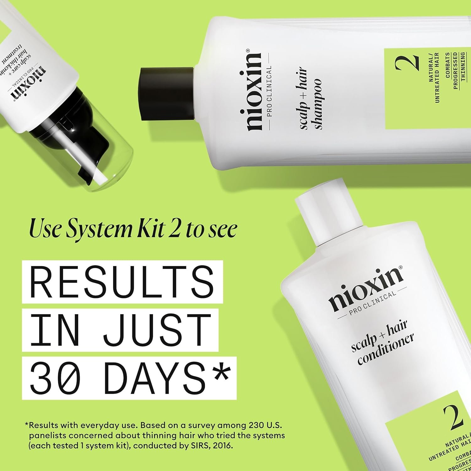 Nioxin System 2 Scalp + Hair Thickening Shampoo for Natural Hair with Progressed Thinning | Cleanse & Boost Hair Density with Niacinamide & Biotin - Image 4