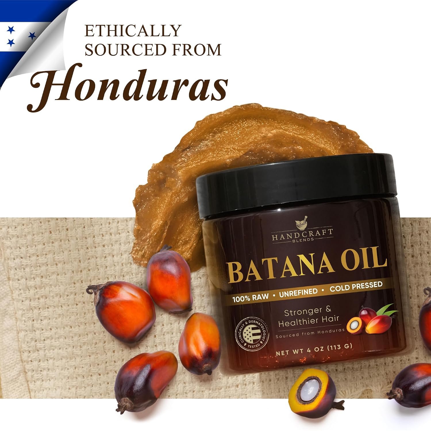 Handcraft Blends Raw Batana Oil for Hair Growth – 4 oz – 100% Pure and Natural – Unrefined Batana Hair Mask for Dry Damaged Hairs – Cold Pressed and Hexane Free - Image 6