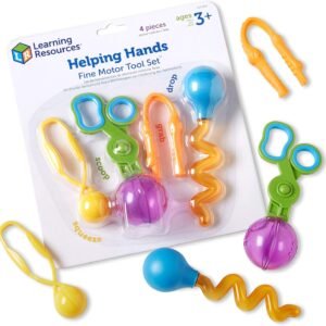 Learning Resources Helping Hands Fine Motor Tool Set Toy – Sensory Bin Sand Toys, Montessori, Plastic Tweezers, Therapy Games For Toddler, Homeschool Preschool Supplies