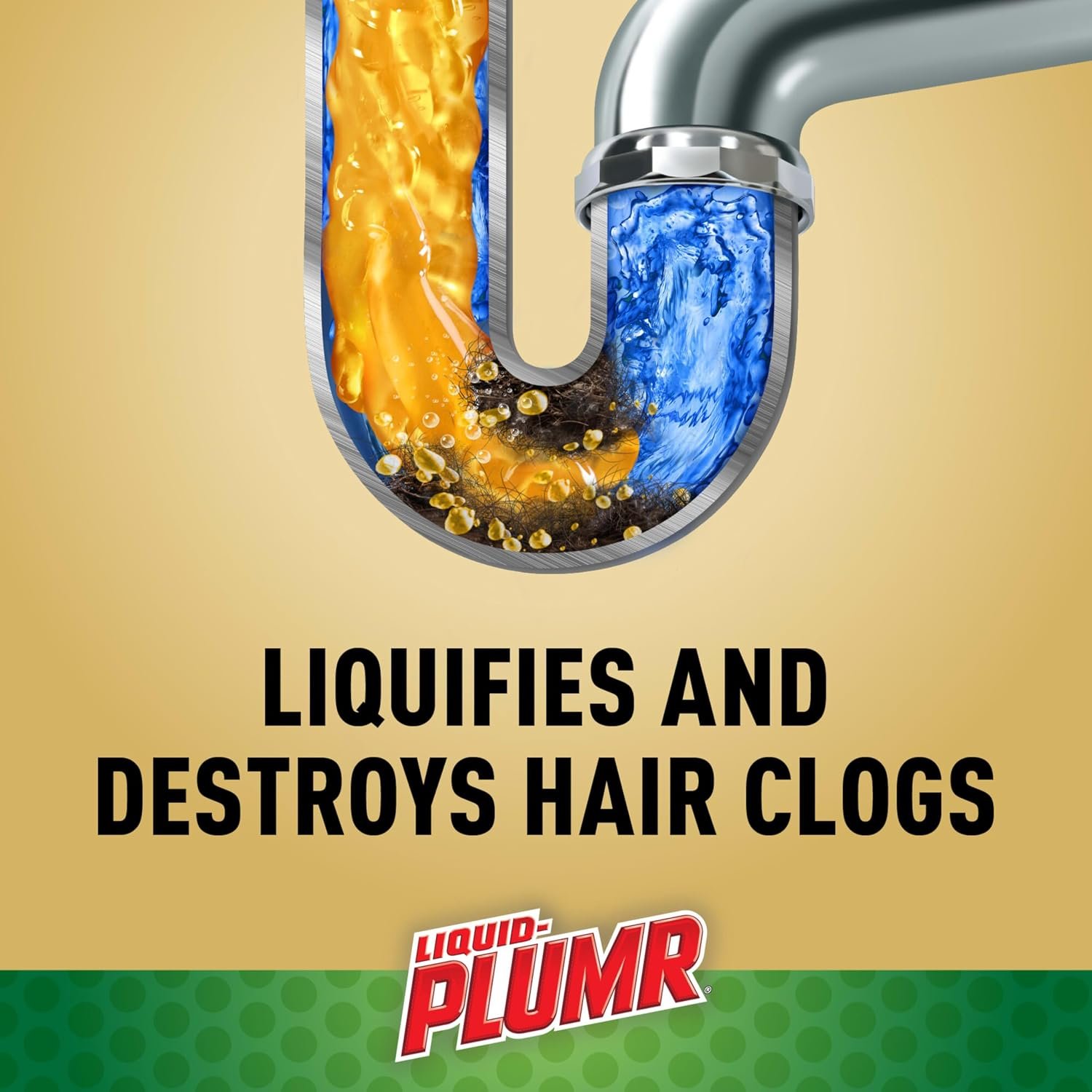 Liquid-Plumr Pro-Strength Hair Eliminator Gel Clog Remover, Hair Clog Remover and Drain Opener, Safe for All Septic Systems and Pipes, 16 fl. oz. Bottle - Image 3