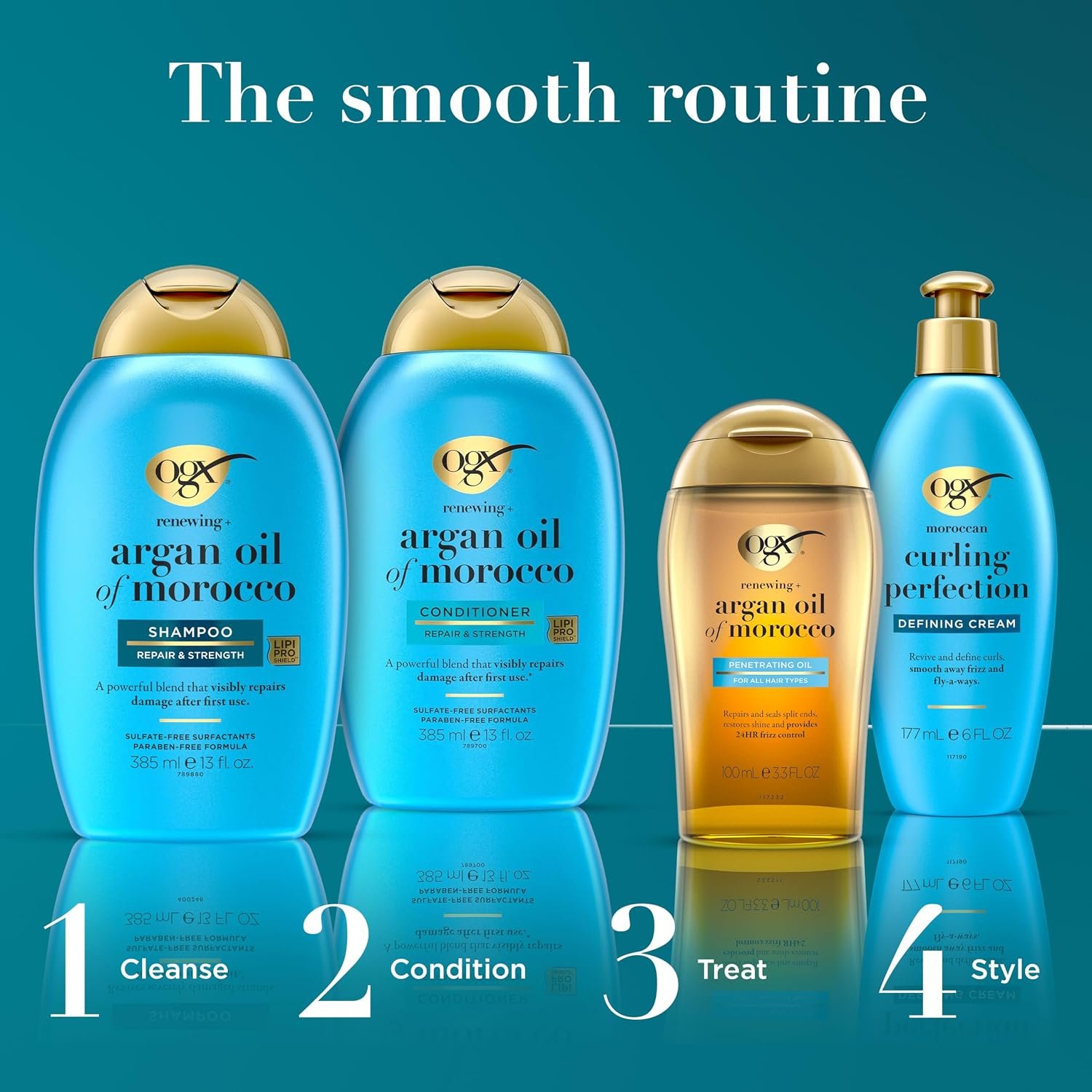 OGX Argan Oil of Morocco Curl-Defining Styling Cream, Anti-Frizz Curl Cream for Curly Hair & All Textures, Cold-Pressed Argan Oil, Paraben-Free, Sulfate-Free Surfactants, Curly Hair Products, 6 oz - Image 6