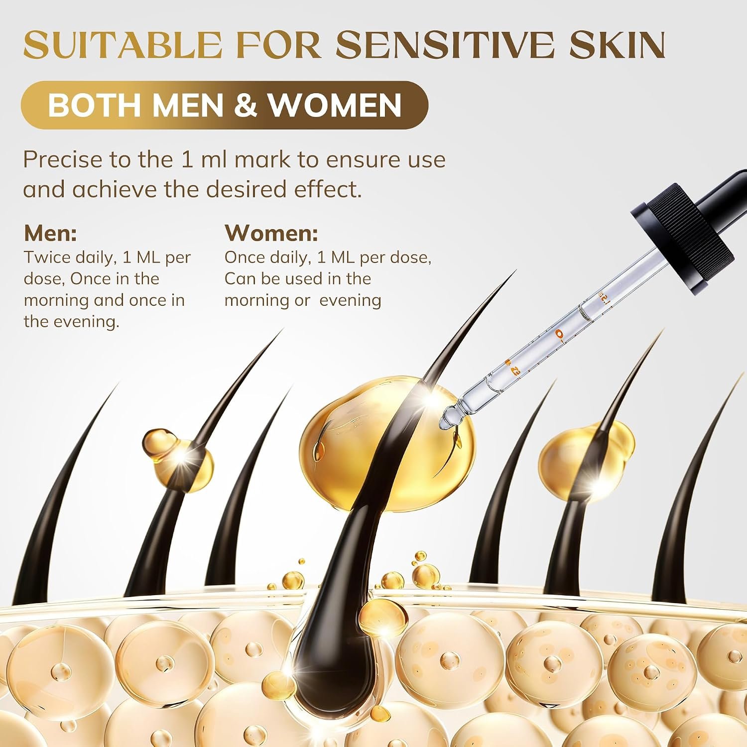 5% Minoxidil Hair Growth Serum for Men Women, with Rosemary &Biotin, Hair Loss Treatment Extract Support Thicker Fuller Healthier Hair Texture - 2 Fl Oz - Image 5