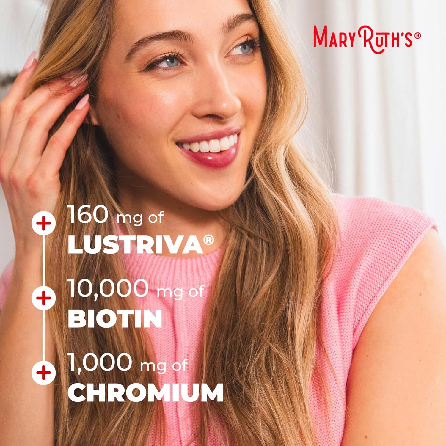 MARYRUTH'S Liquid Multivitamin + Hair Growth | Clinically Tested in Women for Thicker Hair & Facial Wrinkles | Biotin 10000mcg | Lustriva Hair Growth Supplements | Skin Care | Ages 18+ | 30 Fl Oz - Image 7