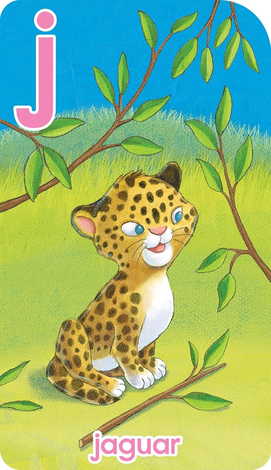 School Zone Go Fish Alphabet Game Cards: 56 ABC Flash Cards for Preschool & Kindergarten, Upper & Lowercase Letters, Phonics, Word-Picture Recognition, Parent & Baby Animals, Ages 4+ - Image 7