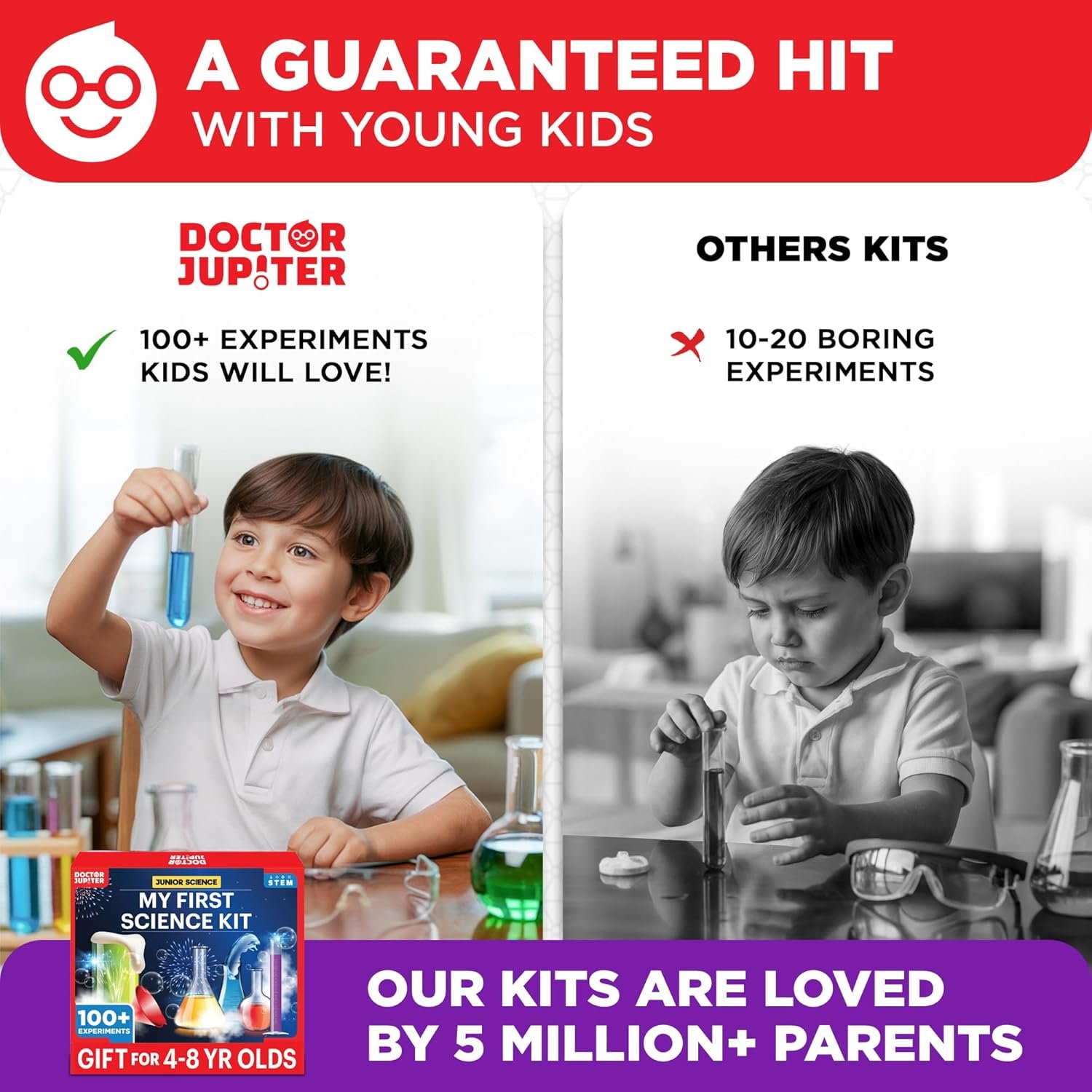 Doctor Jupiter My First Science Kit for Kids Ages 4-5-6-7-8 | Birthday Gift Ideas for 4+ Year Old Boys & Girls | Toy Stem Kit with 100+ Experiments | Learning & Educational Projects - Image 8