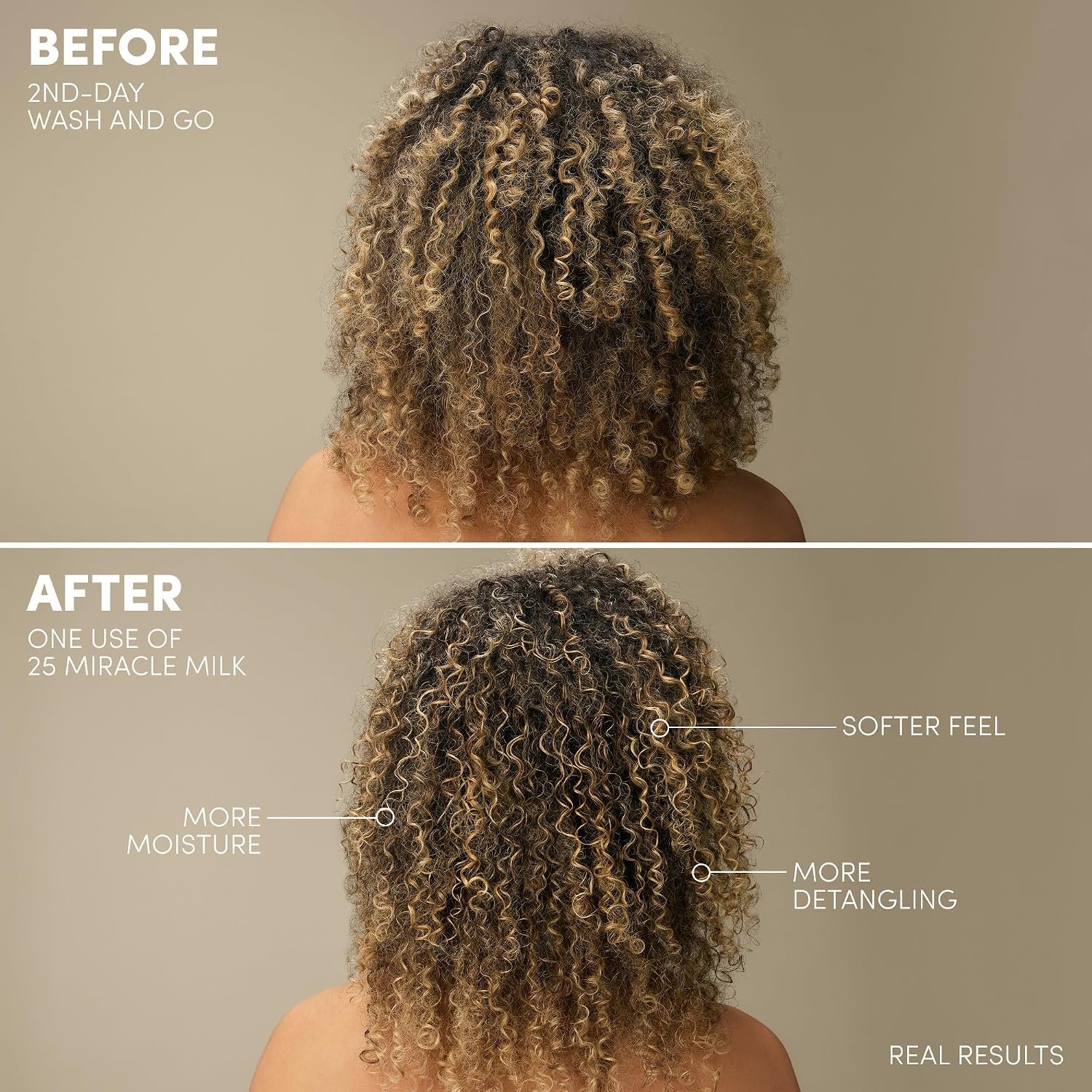 Mizani 25 Benefit Miracle Milk - Leave in Conditioner for Curly Hair, With Coconut Oil, Curl Detangler Spray, Anti Frizz Heat Protectant, No Drying Alcohols, Paraben-Free - Image 3