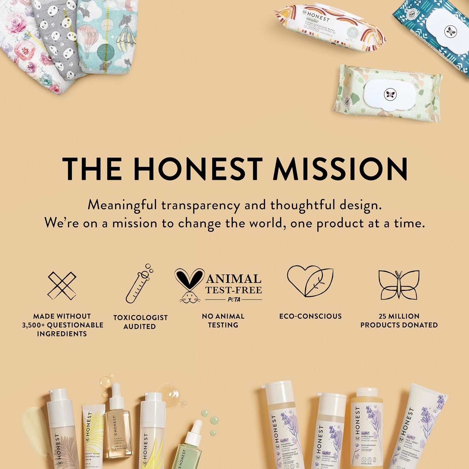 The Honest Company Hypoallergenic Multi-Use Baby Wipes for Sensitive Baby Skin, Terrazzo, 36 Count - Image 9
