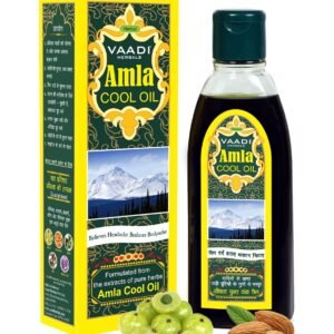 Vaadi Herbals Amla and Brahmi Blend Hair Oil – Therapeutic Grade for Hair Growth and Cooling – 6.76 Ounces