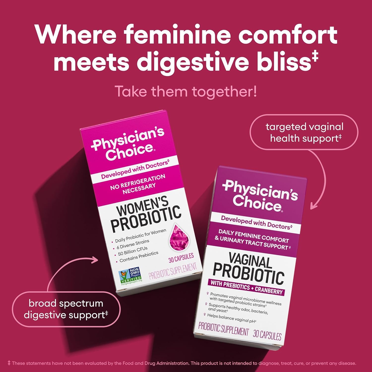 Physician's Choice Probiotics for Women - PH Balance, Digestive, UT, & Feminine Health - 50 Billion CFU - 6 Unique Strains for Women - Organic Prebiotics, Cranberry Extract+ - Womens Probiotic - 84 CT - Image 7