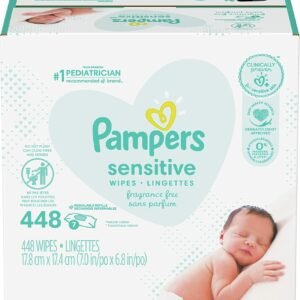 Pampers Baby Wipes Sensitive Perfume Free 7X Refill Packs (Tub Not Included) 448 Count