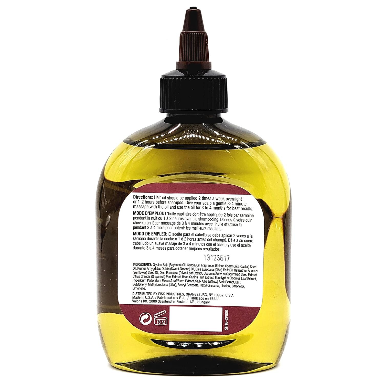 Difeel 99% Natural Premium Hair Oil - Pro-Growth Castor Hair Oil 7.1 oz. - Natural Castor Oil for Hair Growth - Image 6