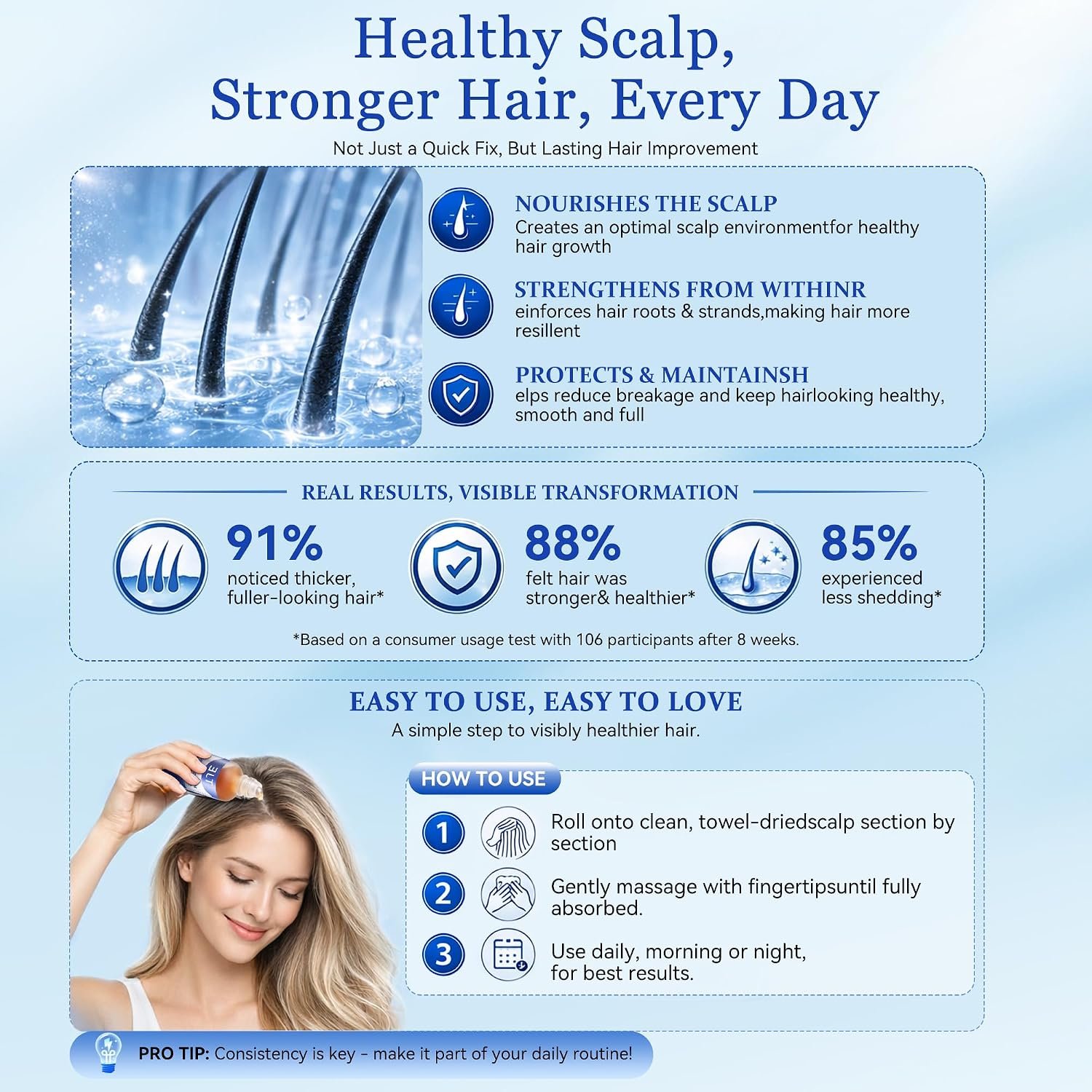 Hair Growth Serum Roll on Large Volume Pack 1.76 Fl Oz - Image 6