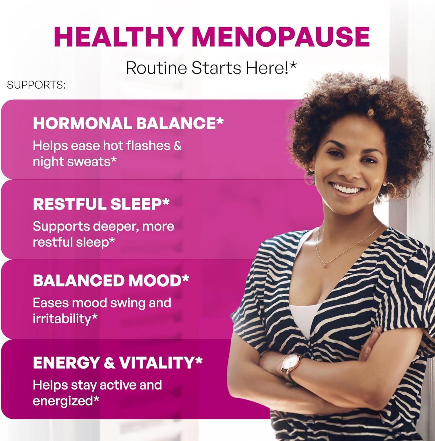 Complete Menopause Support Supplement For Women | With Ashwagandha, Black Cohosh, Dong Quai & Muira Puama | Helps Easing Hot Flashes Night Sweats Mood Swings Hormone Balance & Harmony | 120 Capsules - Image 2