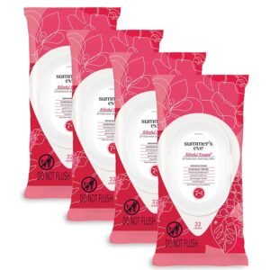 Summer’s Eve Feminine Wipes, Blissful Escape, Vaginal Wipes, Feminine Care to Help Remove Vaginal Odor, Gynecologist Tested, 32 Wipes, Pack of 4