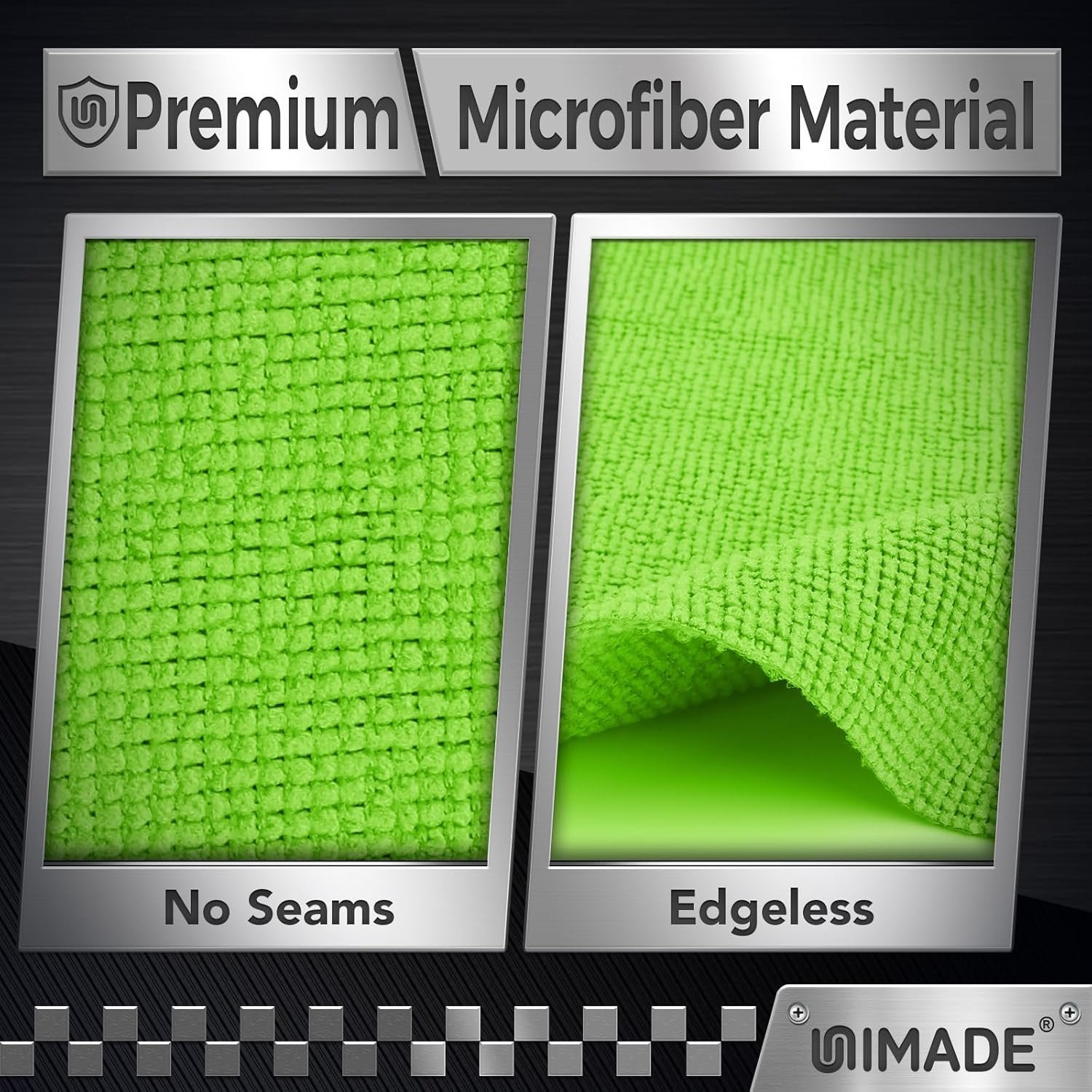 UNIMADE Microfiber Cleaning Cloth, 24 Pack Reusable Microfiber Towels for Cars Lint Free Cleaning Shop Towel Rags for Home Kitchen Automotive Bar Mechanic Restaurant Garage, 11"x 12", Multicolor - Image 2
