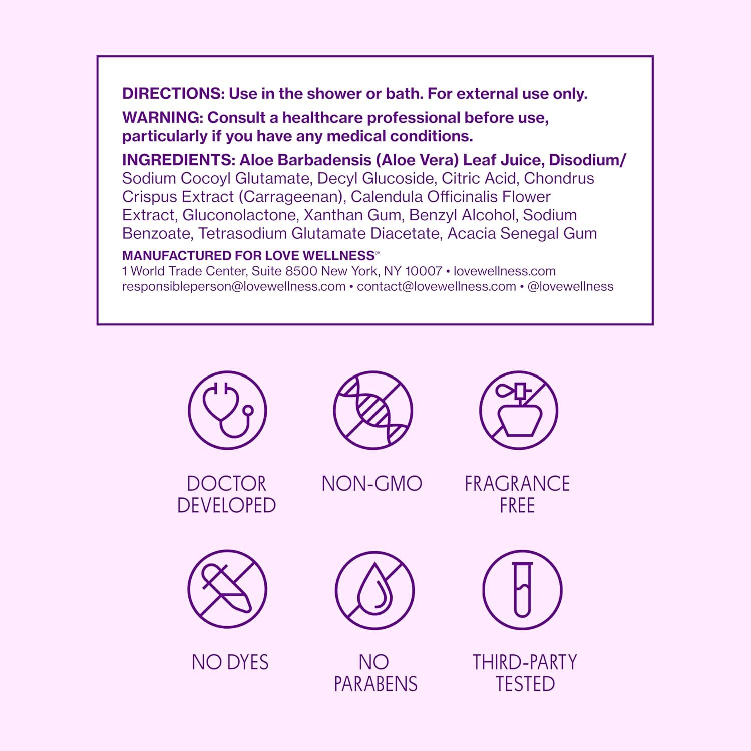 Love Wellness pH Balanced Cleanser | Feminine Vaginal Wash | Fragrance-Free | Vaginal Cleanser for Balanced pH, Intimate Health & Hygiene | Non-Irritating with Aloe Vera for Sensitive Skin | 5 Fl Oz - Image 6