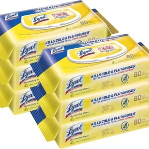 Lysol Disinfectant Handi-Pack Wipes, Multi-Surface Antibacterial Cleaning Wipes, for Disinfecting and Cleaning, Lemon and Lime Blossom, 480 Count (Pack of 6)