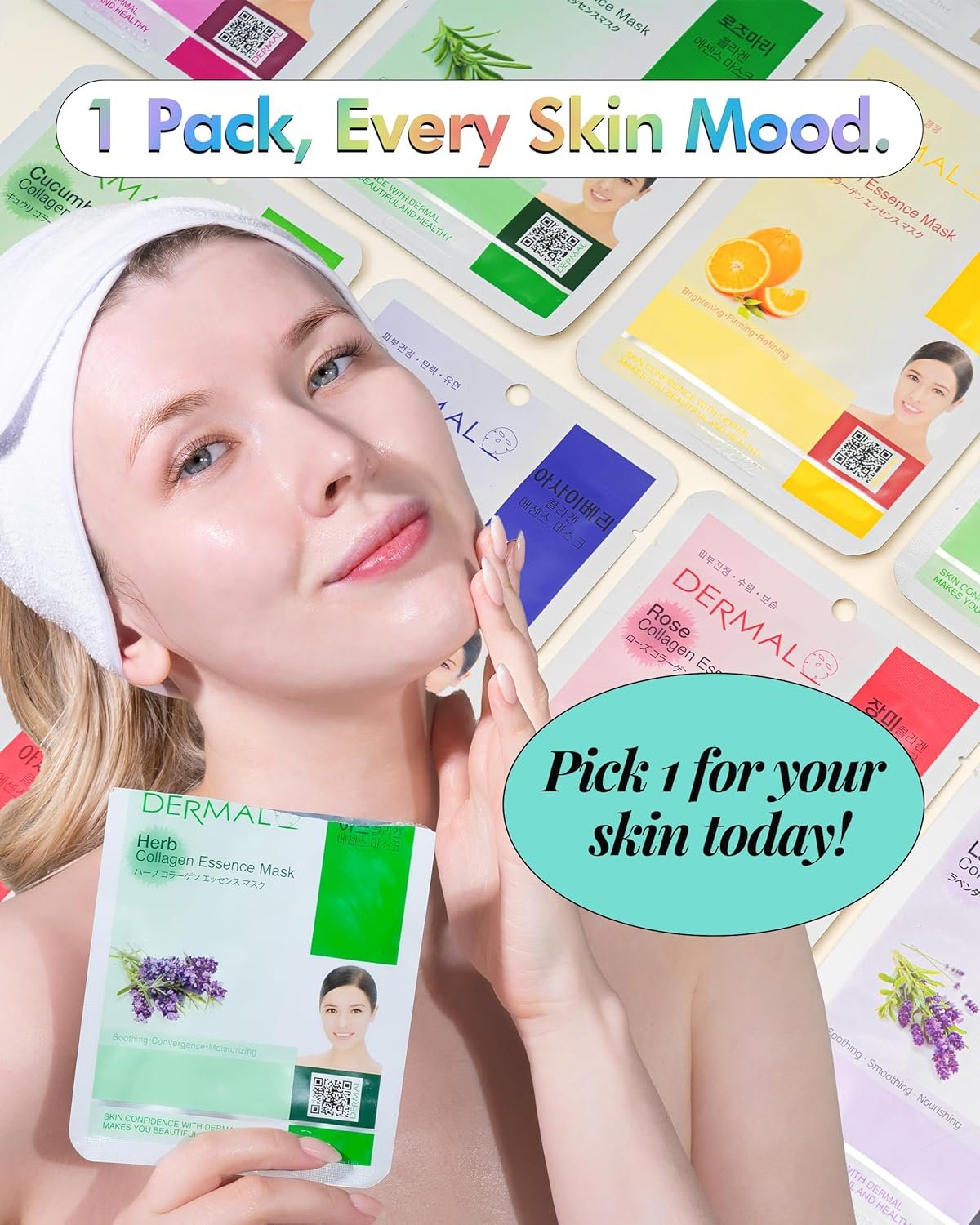 DERMAL 24 Combo Pack Made in Korea Facial Mask – 20+ Years of K-Beauty Experience, Premium Quality Korean Sheet Masks for Daily Skincare Routine - Image 4