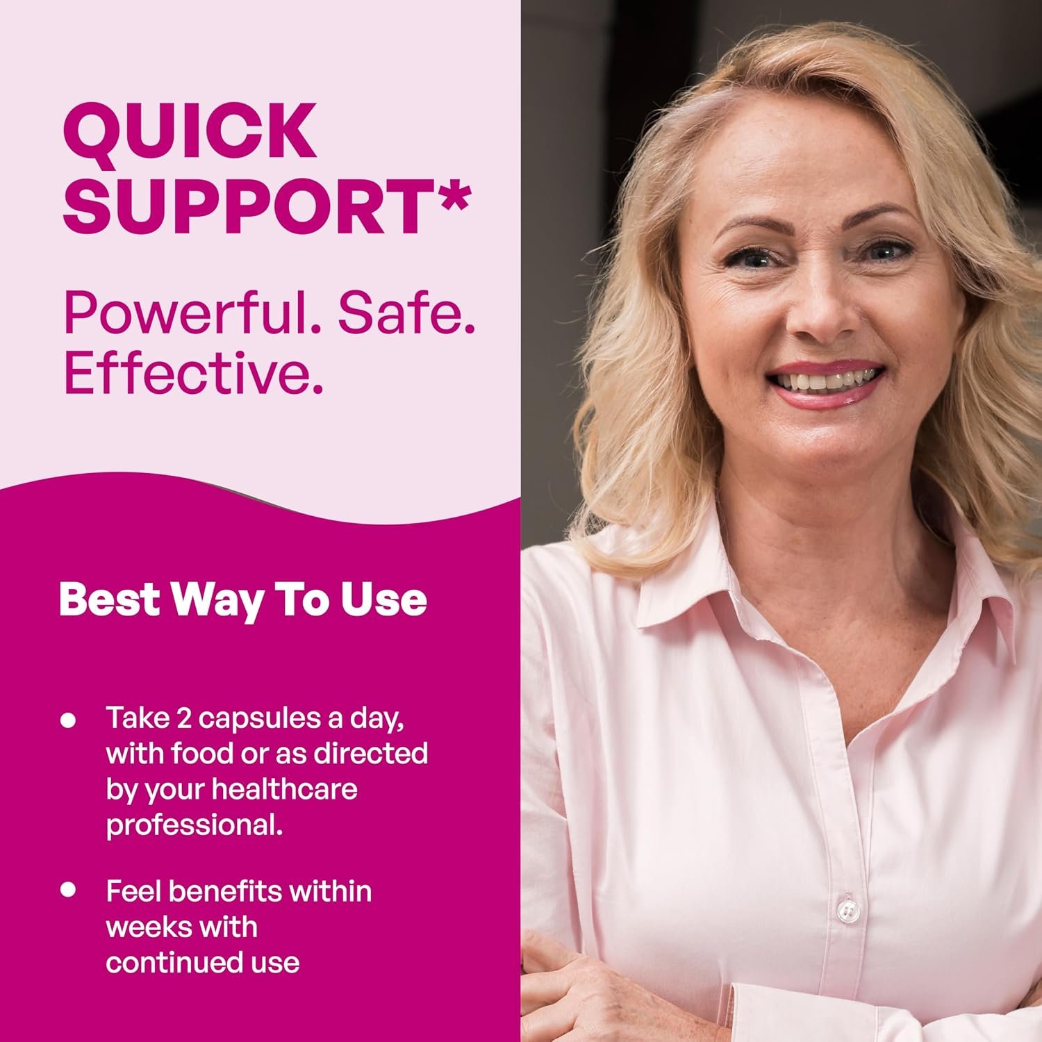 Complete Menopause Support Supplement For Women | With Ashwagandha, Black Cohosh, Dong Quai & Muira Puama | Helps Easing Hot Flashes Night Sweats Mood Swings Hormone Balance & Harmony | 120 Capsules - Image 4