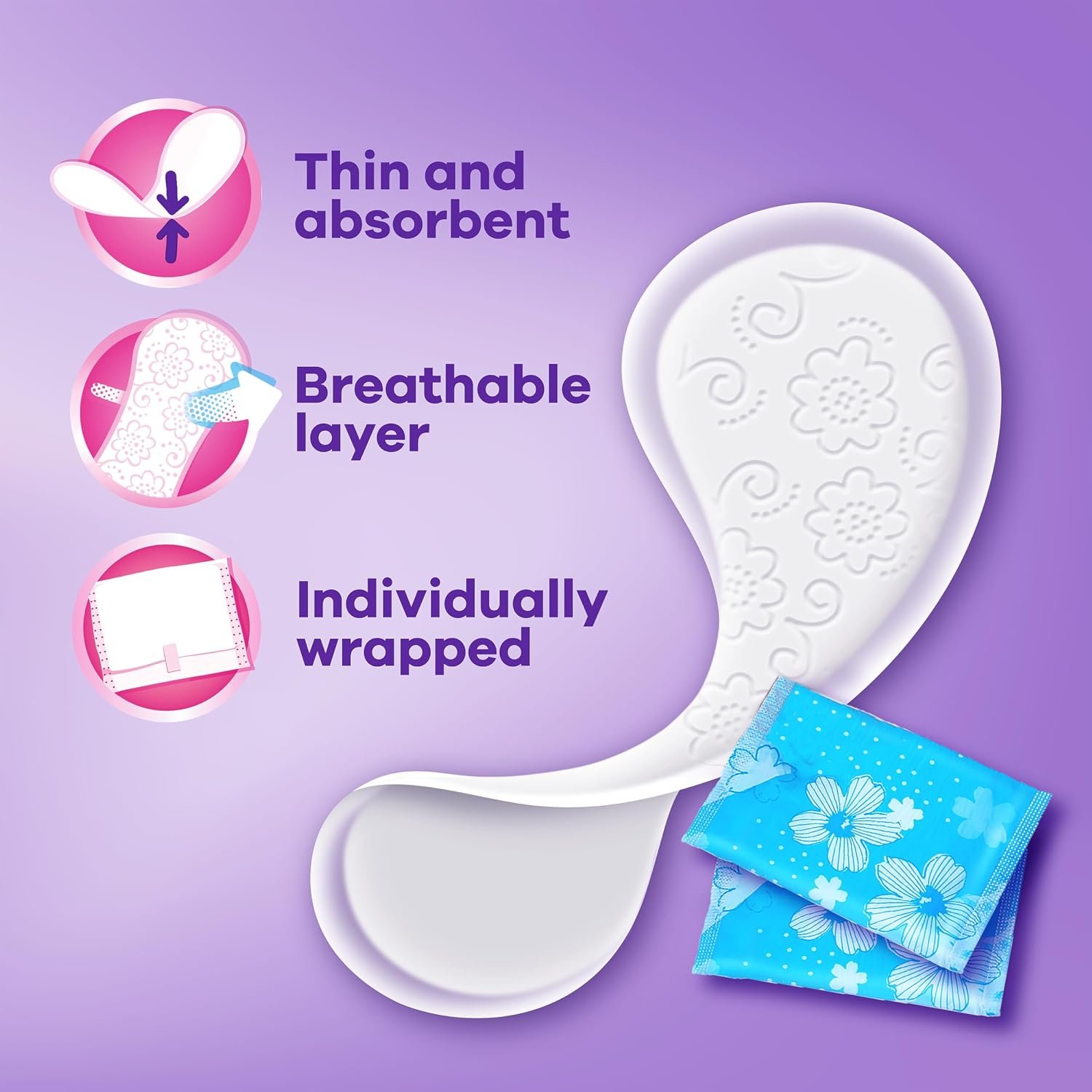 Always Panty Liners for Women Thin No Feel Protection Daily Liners, Regular, Unscented, 162 Count - Image 2
