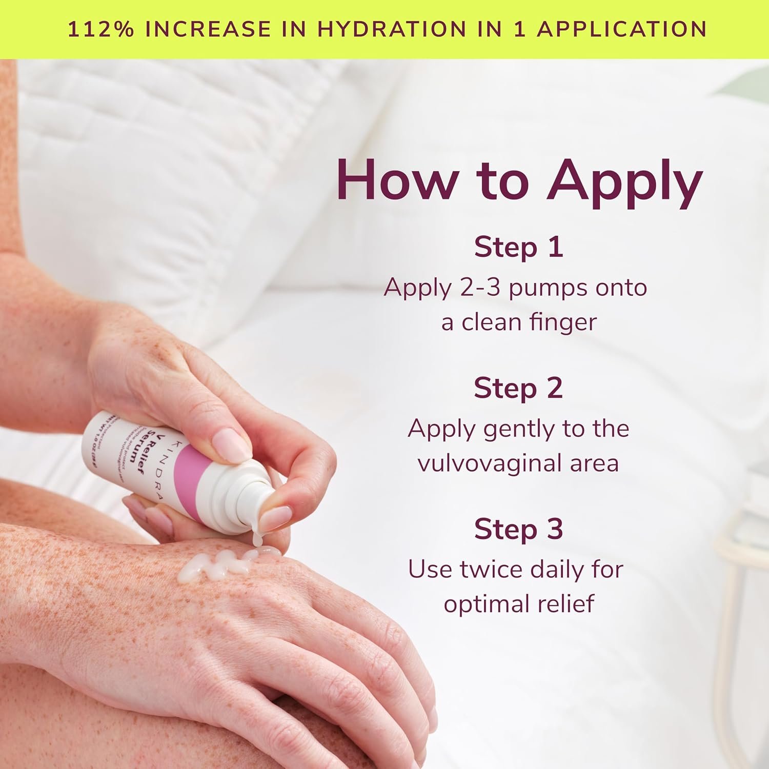 Kindra V Relief Serum - Perimenopause & Menopause Support Moisturizer for Intimate Discomfort - Vegan Feminine Moisturizer for Intimate Skin Care Specially Formulated for Sensitive Skin - (1oz) - Image 4