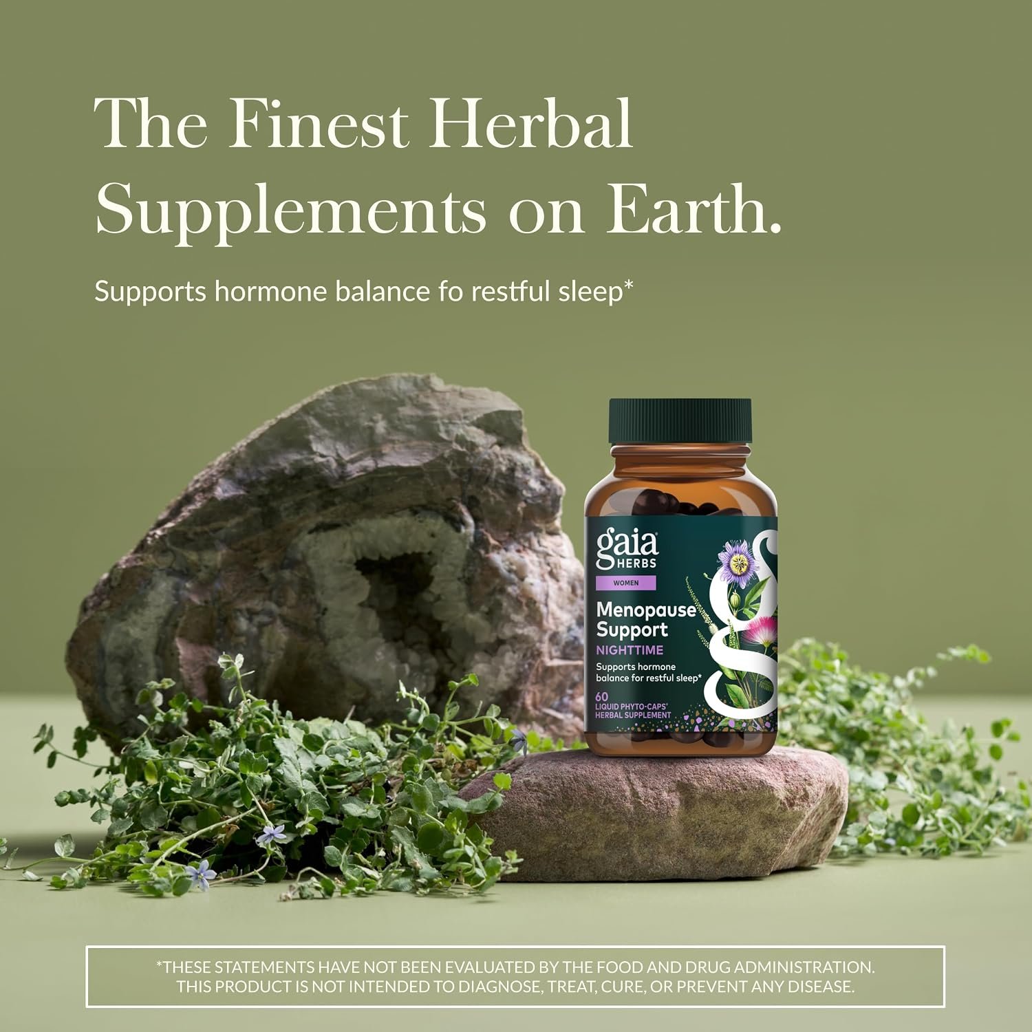 Gaia Herbs Menopause Support Nighttime - Menopause Supplement for Women* - with Black Cohosh, Mimosa, Passionflower & St. John's Wort - 60 Vegan Liquid Phyto-Caps (30 Servings) - Image 2