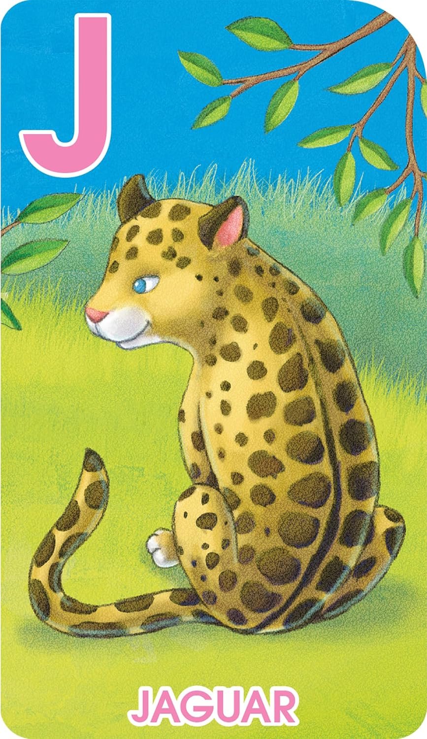 School Zone Go Fish Alphabet Game Cards: 56 ABC Flash Cards for Preschool & Kindergarten, Upper & Lowercase Letters, Phonics, Word-Picture Recognition, Parent & Baby Animals, Ages 4+ - Image 6