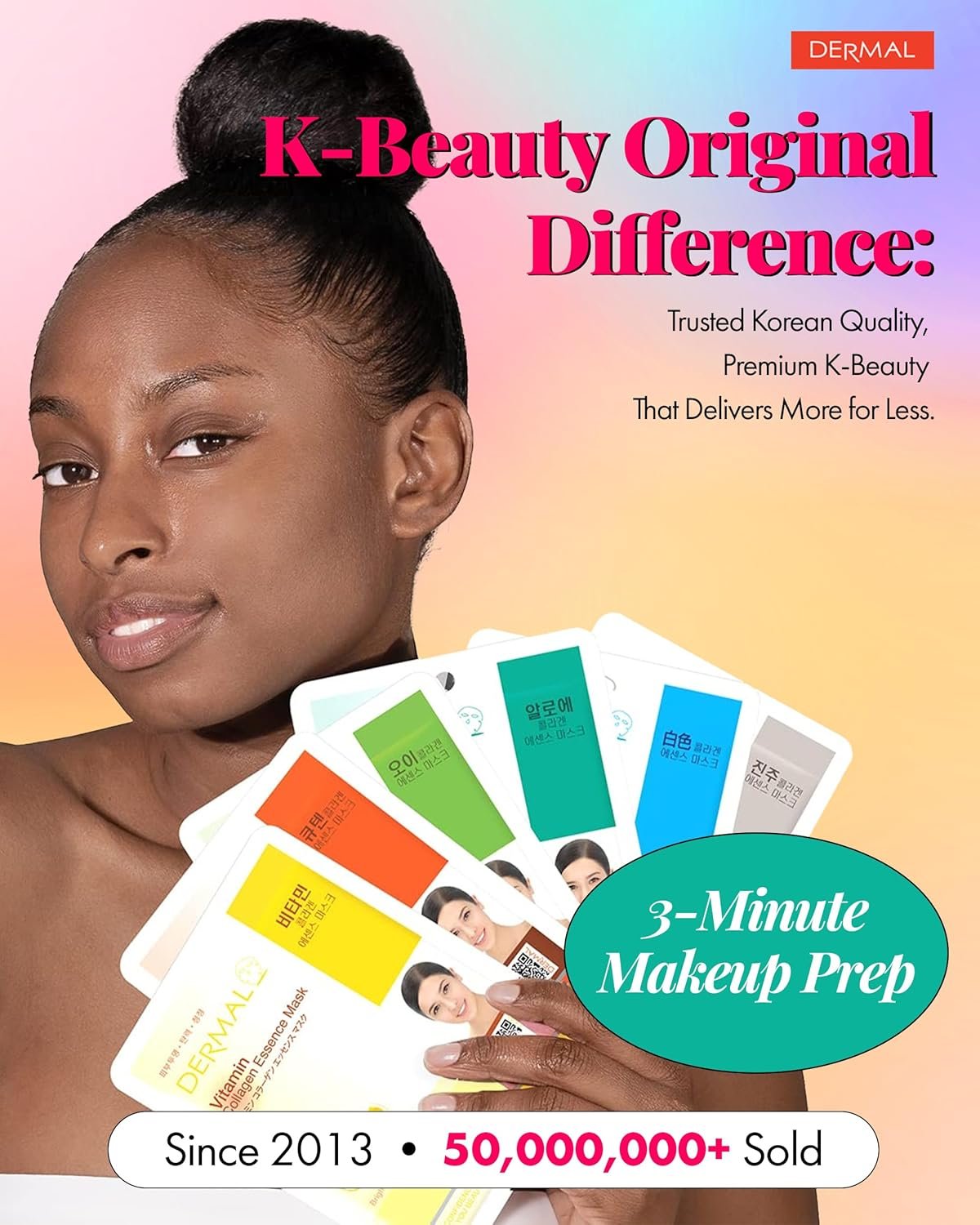 DERMAL 24 Combo Pack Made in Korea Facial Mask – 20+ Years of K-Beauty Experience, Premium Quality Korean Sheet Masks for Daily Skincare Routine - Image 7