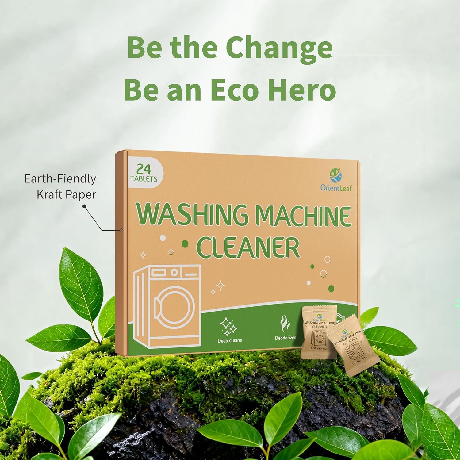 ORIENTLEAF Washing Machine Cleaner Tablets 24 Pack, Washer Machine Cleaner Tablets For HE Front Loader & Top Load Washer - Image 7