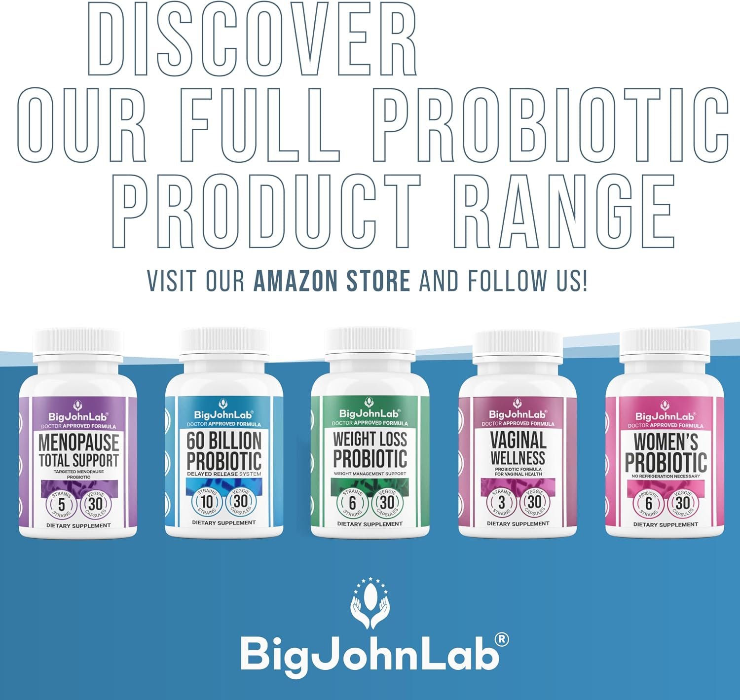 BIGJOHNLAB® - Menopause Total Support – Advanced Probiotic Formula with 5 Strains & 15 Billion CFU, Resveratrol, Black Cohosh, Acacia Fiber, Non-GMO & 100% Vegetarian - Image 7