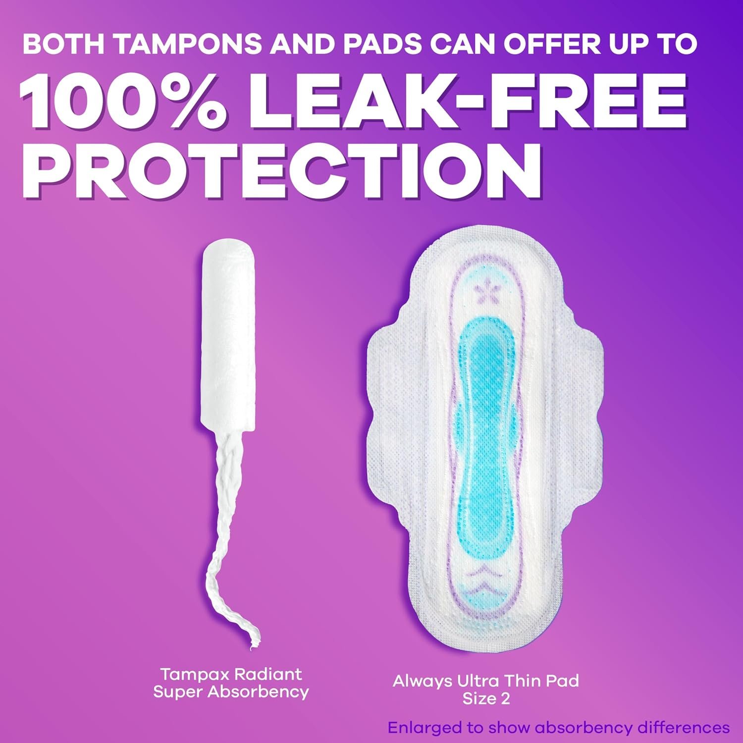Tampax Radiant Tampons for Women Multipack, with LeakGuard Braid, Regular/Super/Super Plus Absorbency, Unscented, 112 Count (4 Packs of 28), Packaging May Vary - Image 10