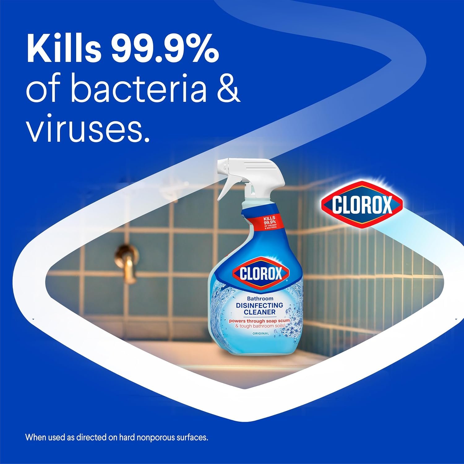 Clorox Disinfecting All-Purpose Cleaner 32 Oz and Bathroom Cleaner, Household Essentials, 30 Oz, Pack of 3 - Image 6