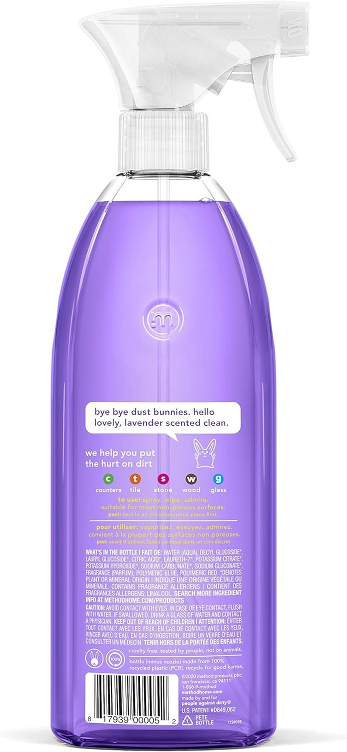 Method All-Purpose Cleaner Spray, French Lavender, Perfect for Most Counters, Tiles and More, 28 Fl Oz (Pack of 2) - Image 2