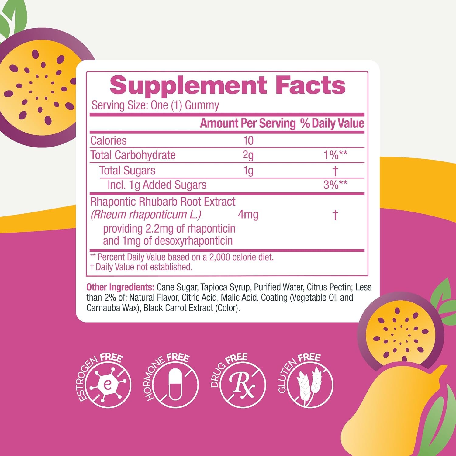 Estroven® Complete Menopause Relief Gummies for Women Mango Passionfruit Flavor, 30 Count, Hormone Free and Drug Free Daily Supplement for Hot Flashes and Night Sweats - Image 4