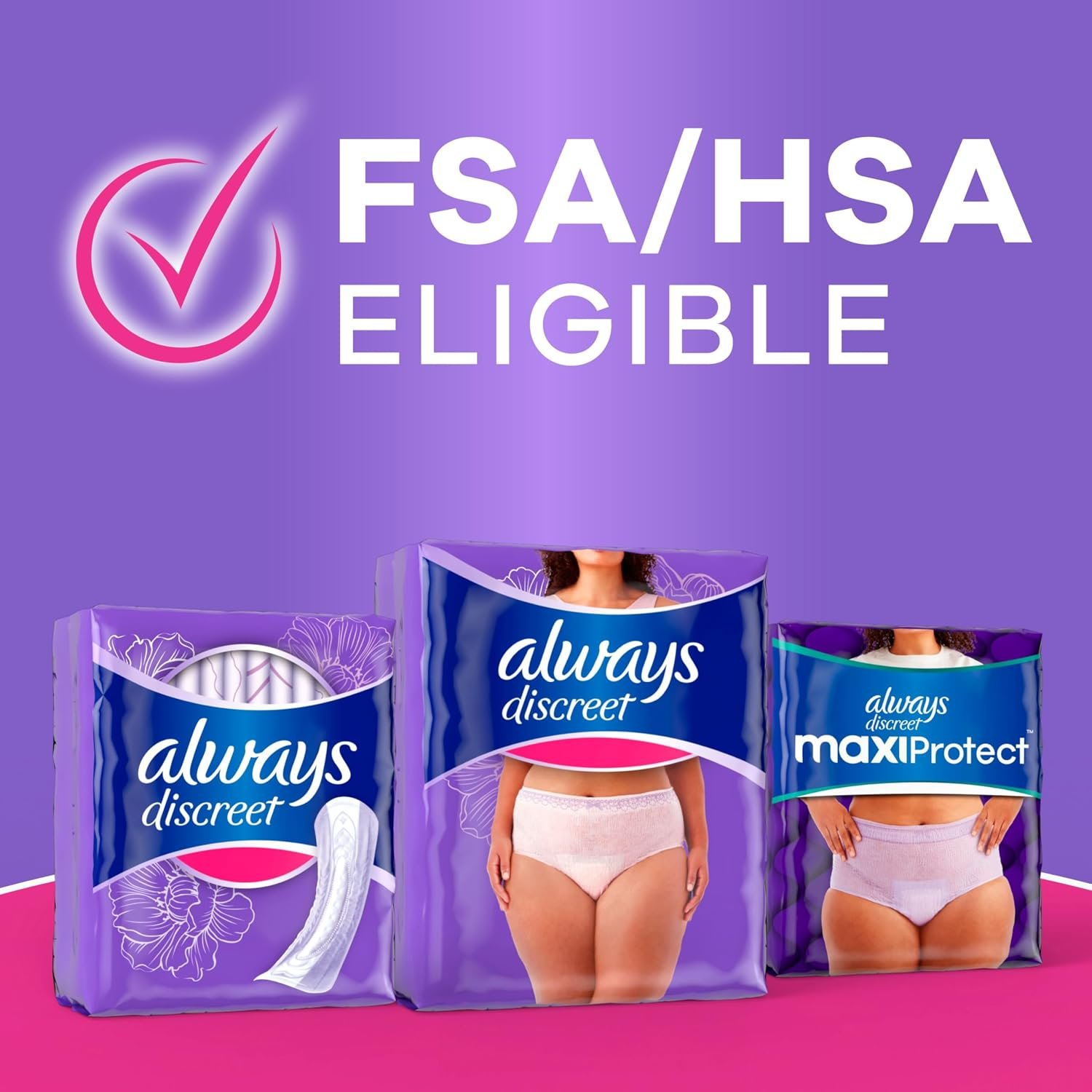Always Discreet Adult Diapers for Women, Incontinence Underwear, Postpartum Essentials, Disposable Briefs, Max Absorbency, Bladder Leak Protection, Small/Medium, 32ct - Image 10