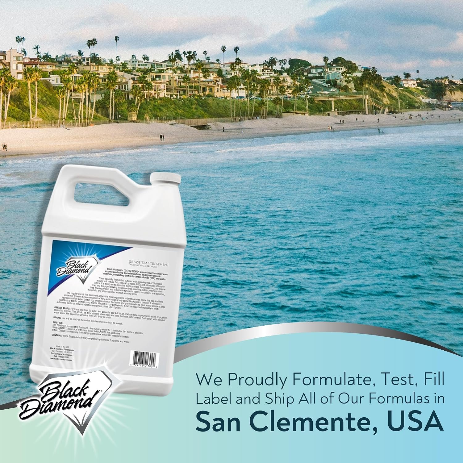 Black Diamond Stoneworks GET SERIOUS Grease Trap Treatment. Commercial Enzyme Drain Opener, Odor Control, Enzyme for Grease Trap Cleaner, and Maintenance. Eliminates Build-Up, Odor, and drain grease. - Image 2