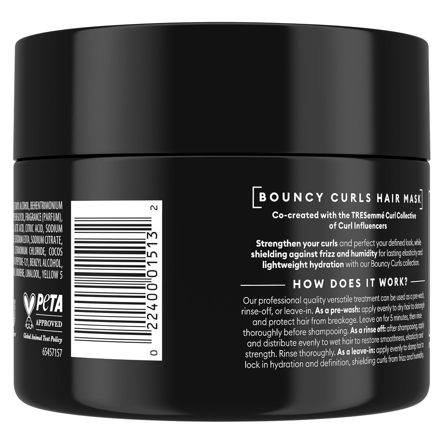 TRESemmé Multi-Tasking Hair Mask 1 ct Bouncy Curls to Lightweight + Hydrate, Strengthen & Define, with Peptide Blend, 8 fl oz - Image 2