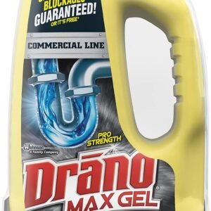 Drano Max Gel Drain Clog Remover and Cleaner for Shower or Sink Drains, Unclogs and Removes Hair, Soap Scum, Blockages, Commercial Line, 42 oz (Pack of 2)