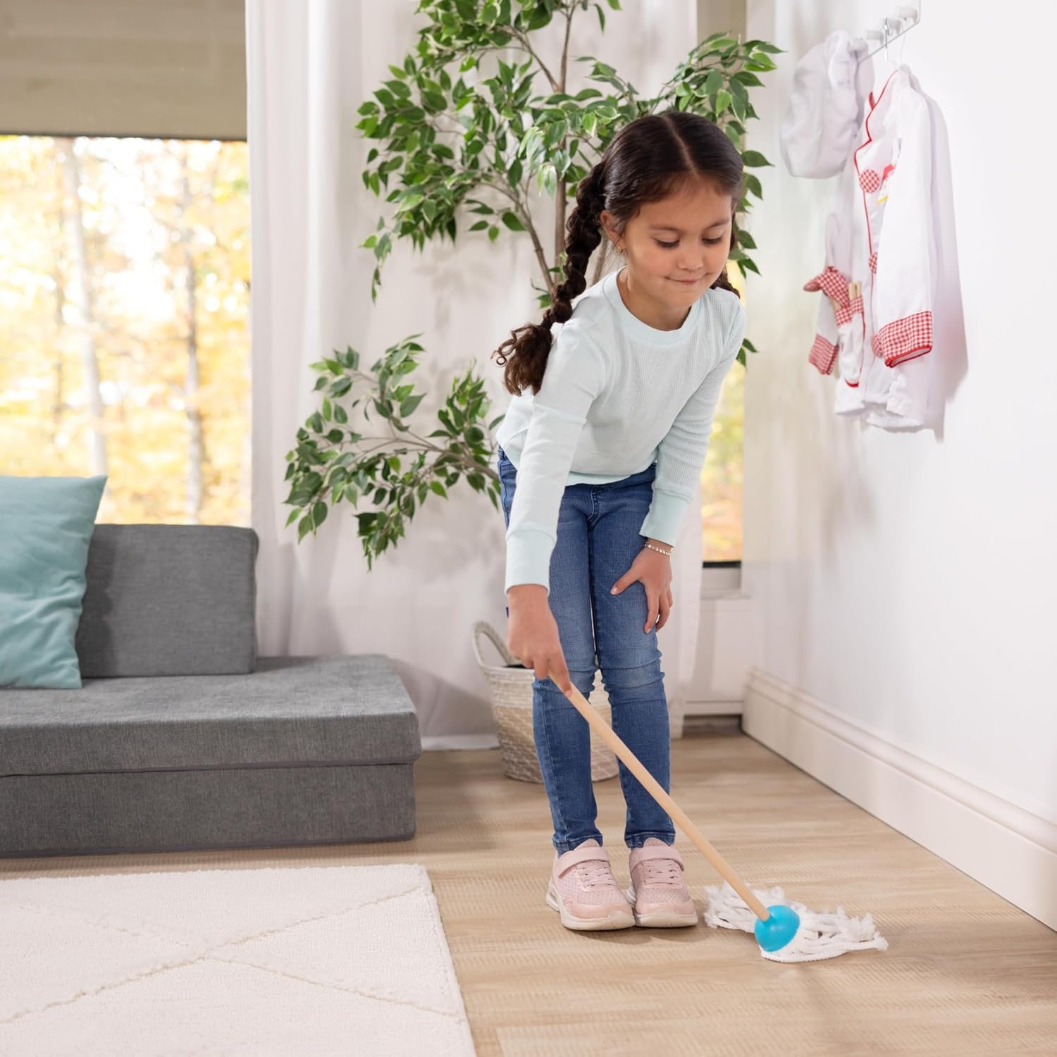 Melissa & Doug Dust Sweep Mop, 6-Pc. Toddler Cleaning Set with Kids Broom & Accessories, Preschool Learning Activities & Kids Toys for Girls & Boys 3+ - Image 5