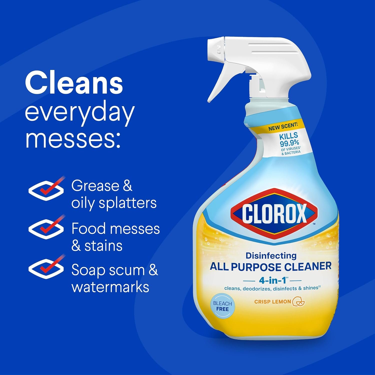 Clorox Disinfecting All-Purpose Cleaner 32 Oz and Bathroom Cleaner, Household Essentials, 30 Oz, Pack of 3 - Image 3