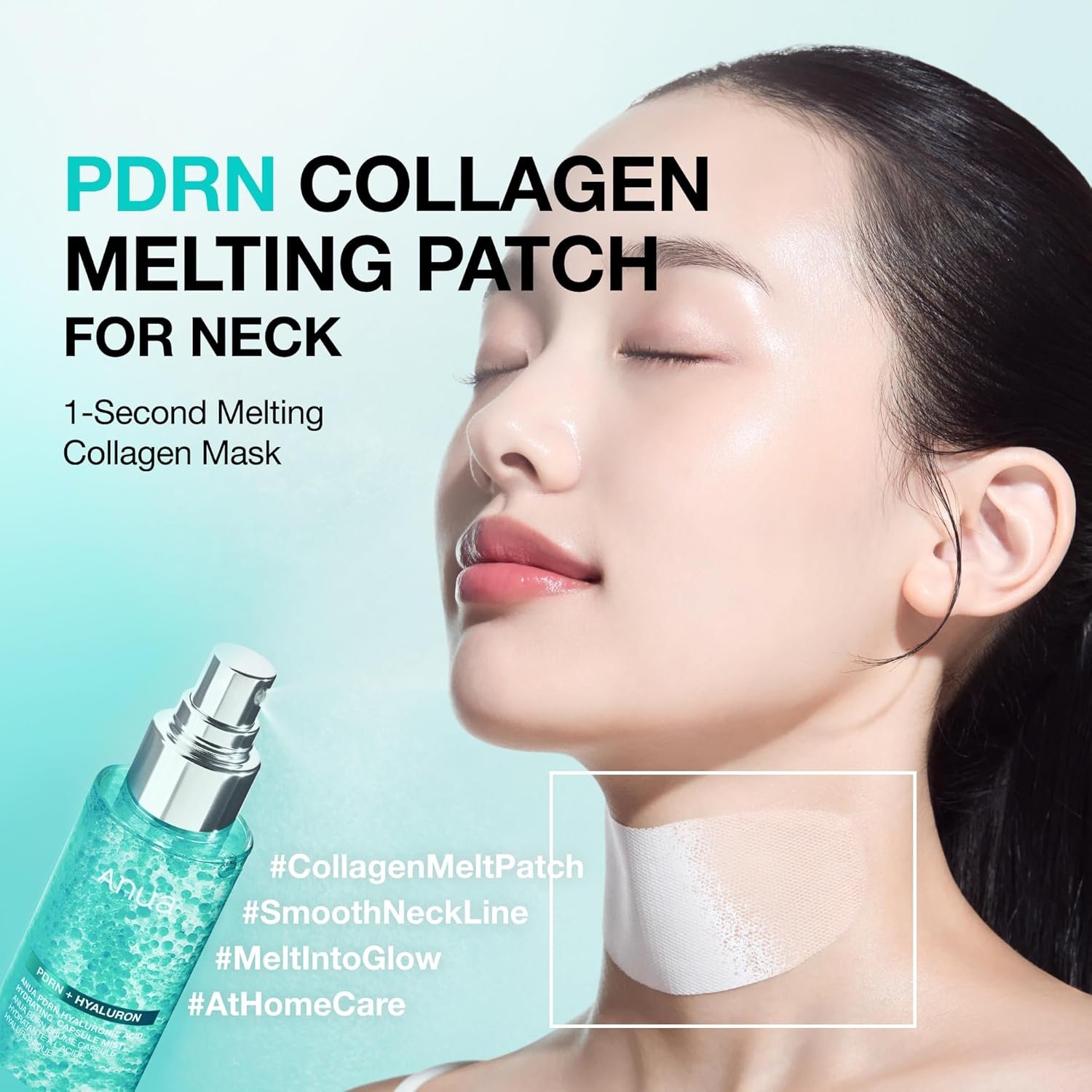Anua PDRN Collagen Plumping & Firming Care Set, PDRN Salmon DNA Glow Serum Spray, Collagen Patch Neck & Facial Fine Line, Face Mist & Melting Duo for Perfect Home Care, Korean Skincare Set - Image 4