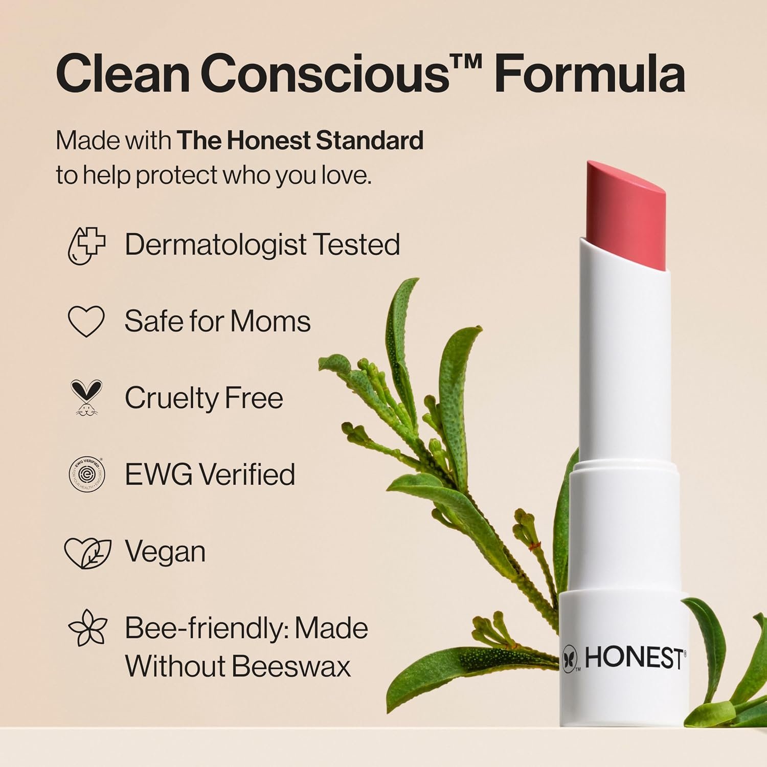 Honest Beauty Moisturizing Vegan Tinted Lip Balm, Antioxidant-rich, Acai Extracts, Avocado Oil, Paraben-Free, Cruelty Summer, Melon - Image 5