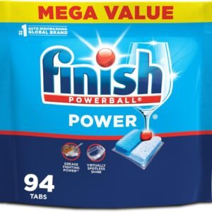 Finish Power Dishwasher Pods, No Pre-Rinse Dishwasher Detergent Soap For Deep Clean & Shine with Degreasing Power, Fresh Scent, 94 Count