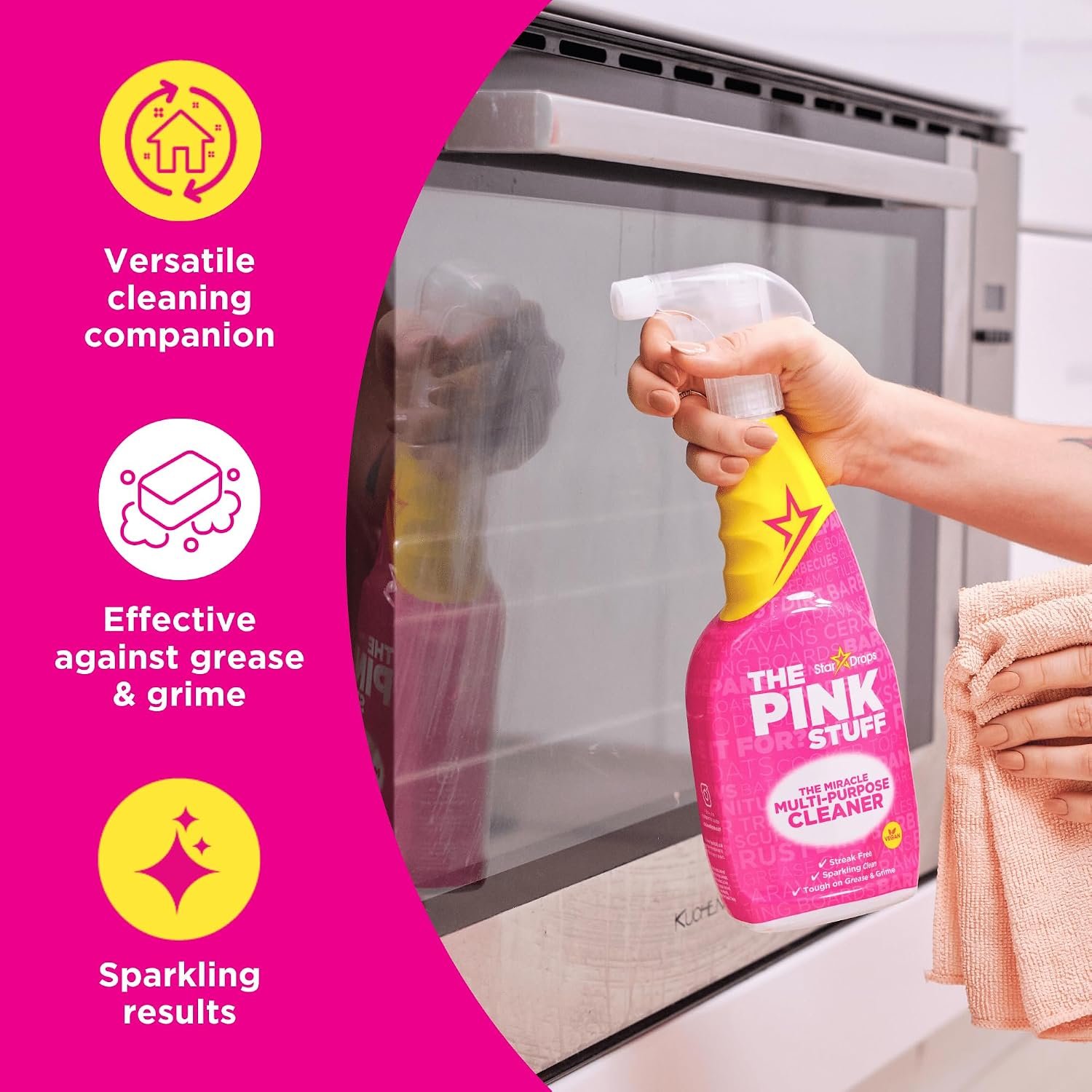 Stardrops - The Pink Stuff - The Miracle Multi-Purpose Cleaner Spray- 25.36 Fl Oz - Image 3